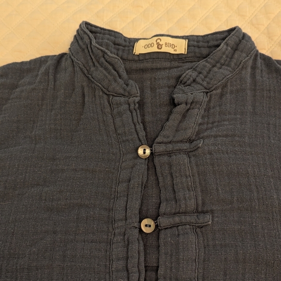 XS Oddbird Kaftan Lounge Dress in Not Quite Electric Blue - Picture 6 of 7